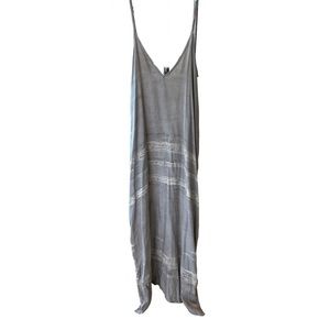 Love Stitch Grey Acid Wash Maxi Dress